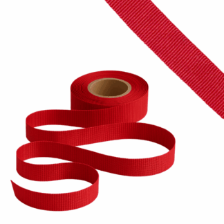 Petersham Ribbon - Solid Red - 20mm x 20m roll