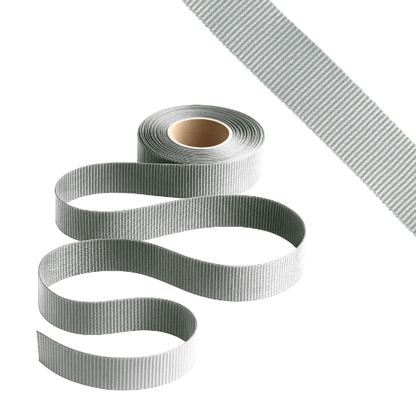 Petersham Ribbon - Solid Silver Grey - 20mm x 20m roll