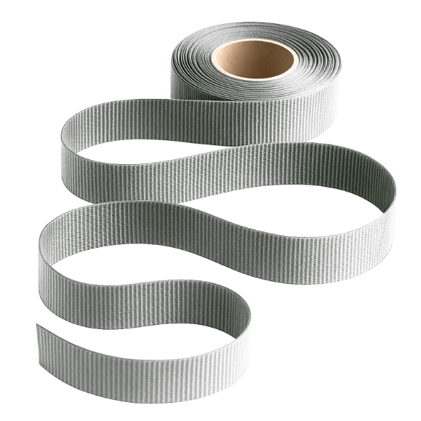 Petersham Ribbon - Solid Silver Grey - 20mm x 20m roll - Image 2