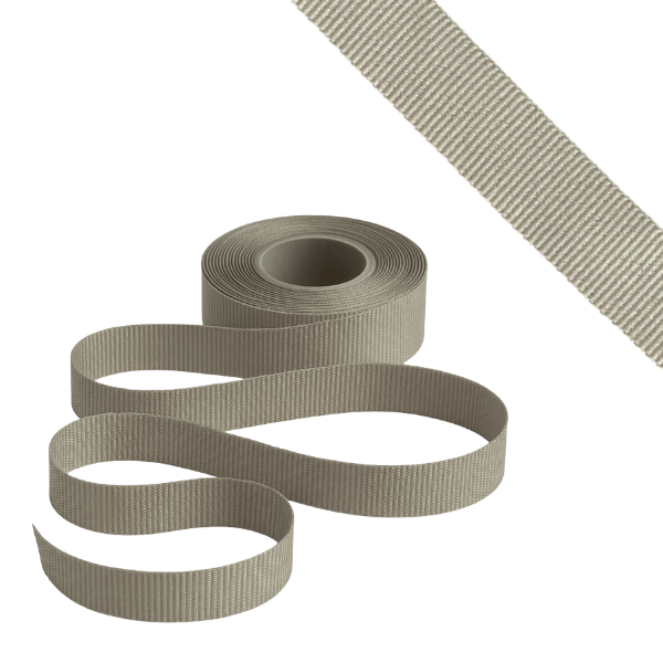 Petersham Ribbon - Solid Stone - 20mm x 20m roll