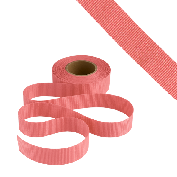 Petersham Ribbon - Solid Strawberry - 20mm x 20m roll