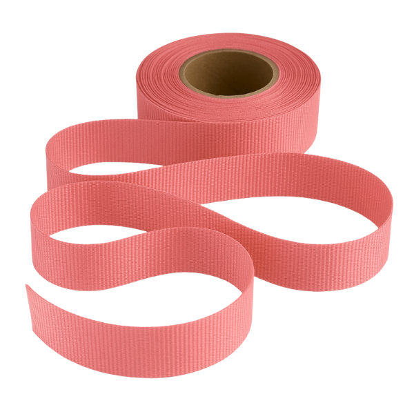 Petersham Ribbon - Solid Strawberry - 20mm x 20m roll - Image 2