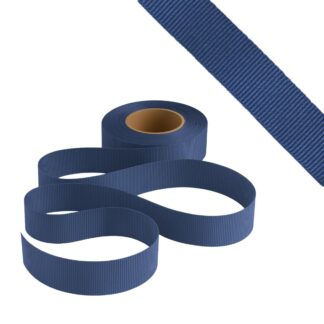 Petersham Ribbon - Solid Royal Blue - 25mm x 20m roll