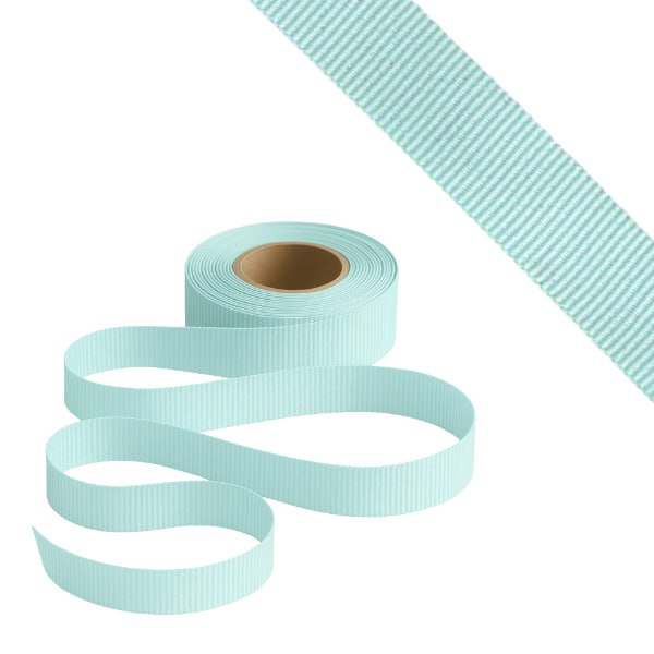 Petersham Ribbon - Solid Aqua - 20mm x 20m roll