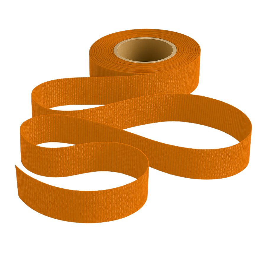 Petersham Ribbon - Solid Marigold - 25mm x 20m roll - Image 2