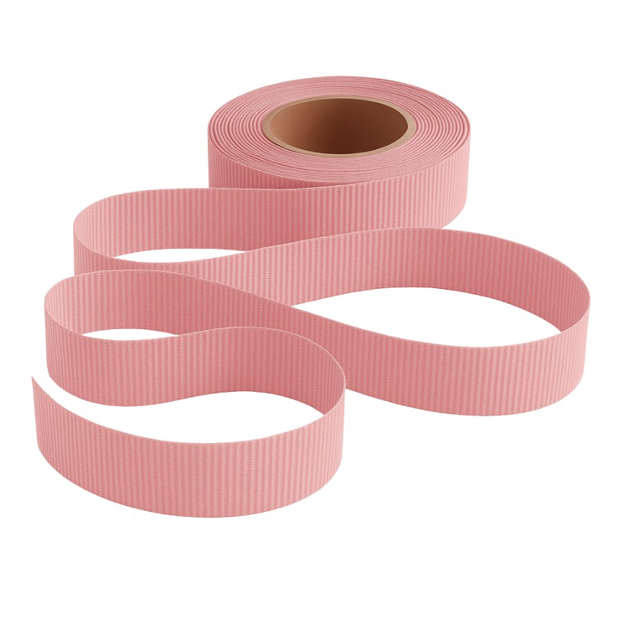 Petersham Ribbon - Solid Elland Pink - 25mm x 20m roll - Image 2