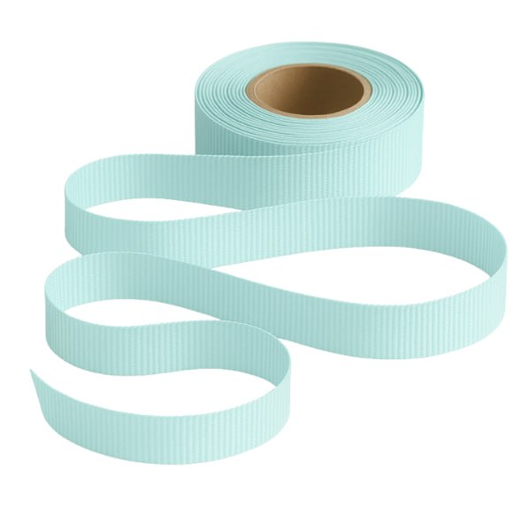 Petersham Ribbon - Solid Aqua - 20mm x 20m roll - Image 2