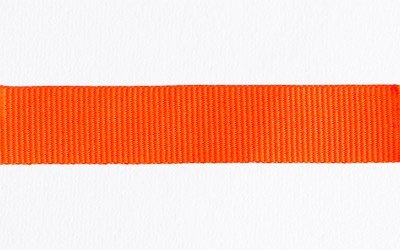 Petersham Ribbon - Solid Fluorescent Orange - 25mm x 20m roll - Image 3