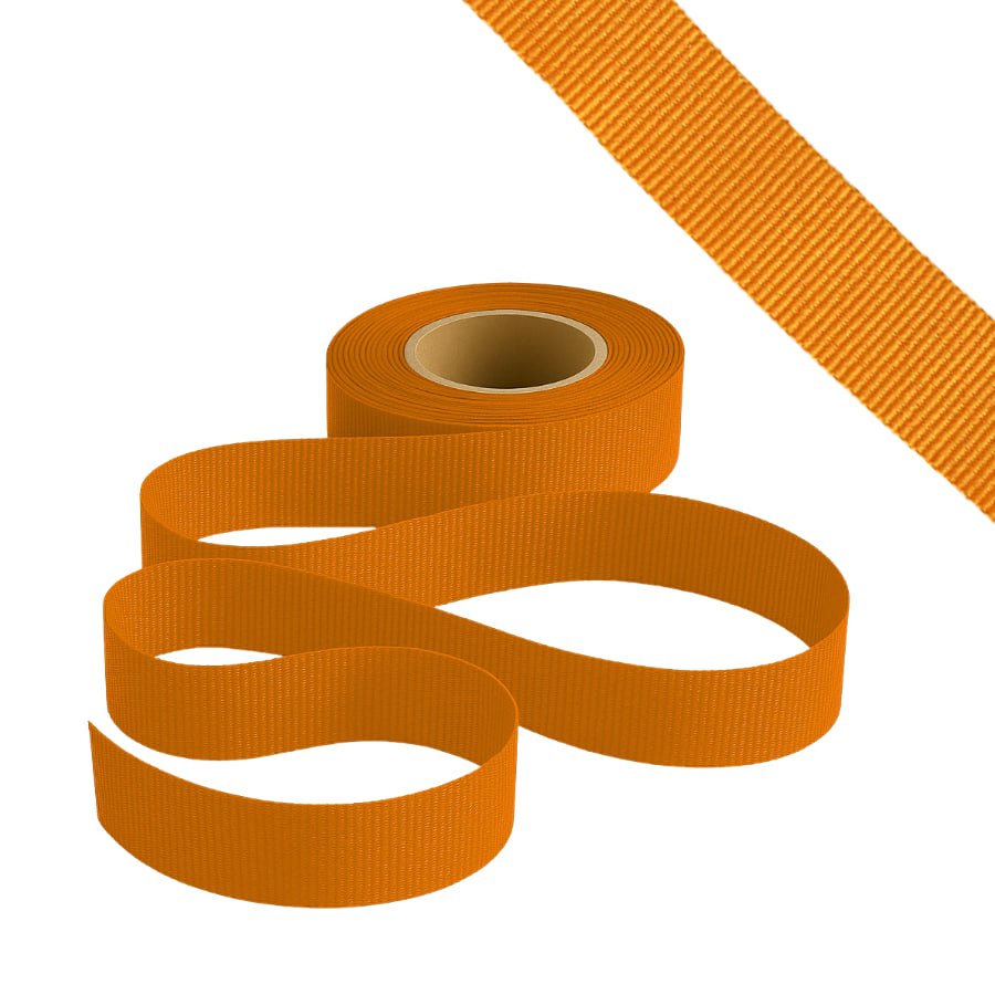 Petersham Ribbon - Solid Marigold - 25mm x 20m roll