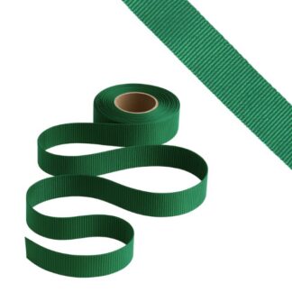 Petersham Ribbon - Solid Beetle Green - 20mm x 20m roll
