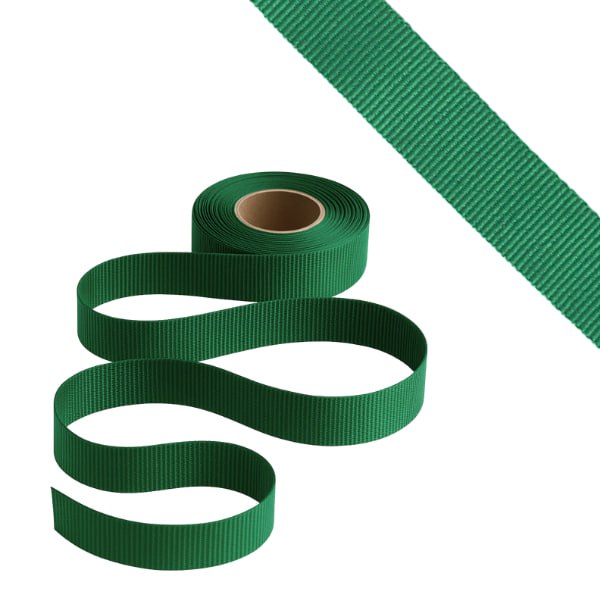 Petersham Ribbon - Solid Beetle Green - 20mm x 20m roll
