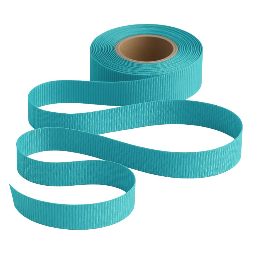 Petersham Ribbon - Solid Budgie Blue - 25mm x 20m roll - Image 2