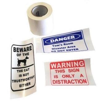 White Label Material 75mm wide x 25m roll