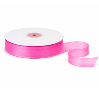 Cerise Organza Ribbon 18mm x 100m