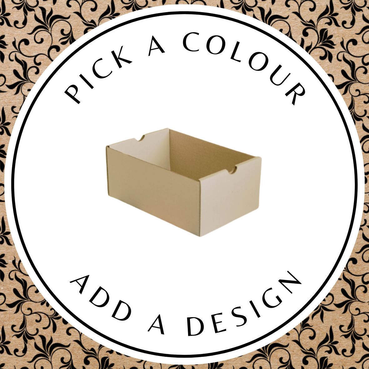 Design Hamper Tray (S) - Brown Kraft 175 x 115 x 75mm