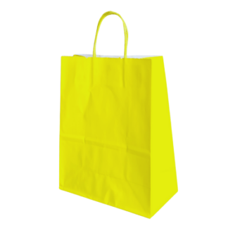 Eco Bag - A4 Yellow on White Kraft