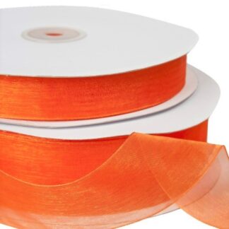 Orange Organza Ribbon 40mm x 100m