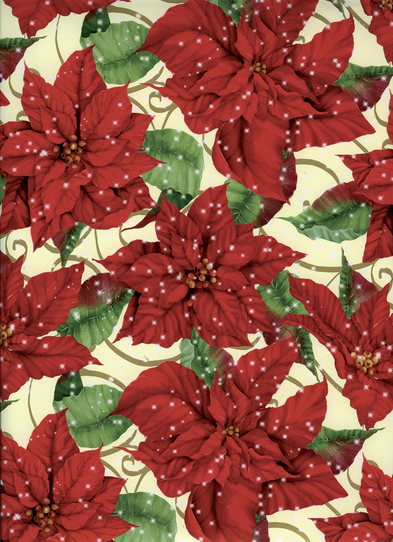 Christmas - Poinsettia (50m x 50cm Roll) - Image 2