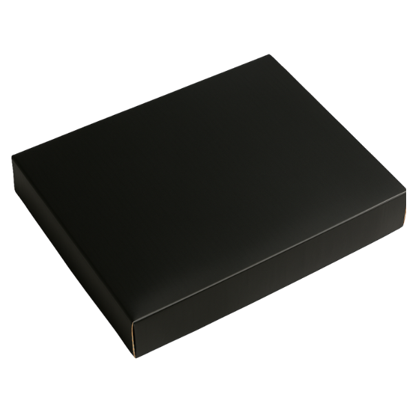 Base & Lid - Shirt Box - Black Kraft - 340 x 250 x 40mm (10 Boxes)