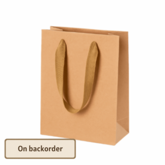 Brown Kraft A5 220 x 160 x 80mm with Ribbon handles