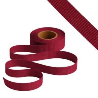 Petersham Ribbon - Solid Maroon - 20mm x 20m roll