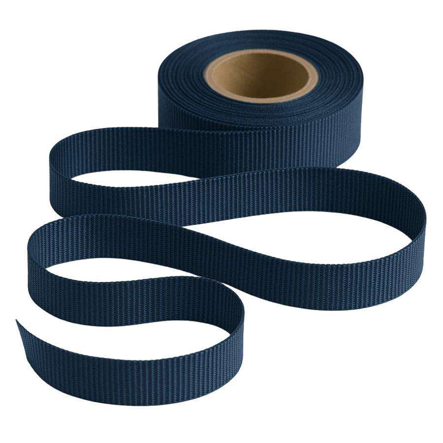 Petersham Ribbon - Solid Navy - 25mm x 20m roll - Image 2