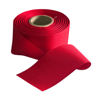 Petersham Ribbon - Solid Red - 50mm x 20m roll